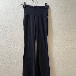 Aritzia Black High-Waisted Flare Leggings